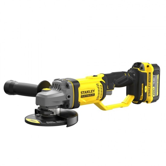  Stanley FatMax 18 volt-os V20 akkumulátoros sarokcsiszoló, 125 mm (SFMCG400M2K) - szerszamdiler.hu