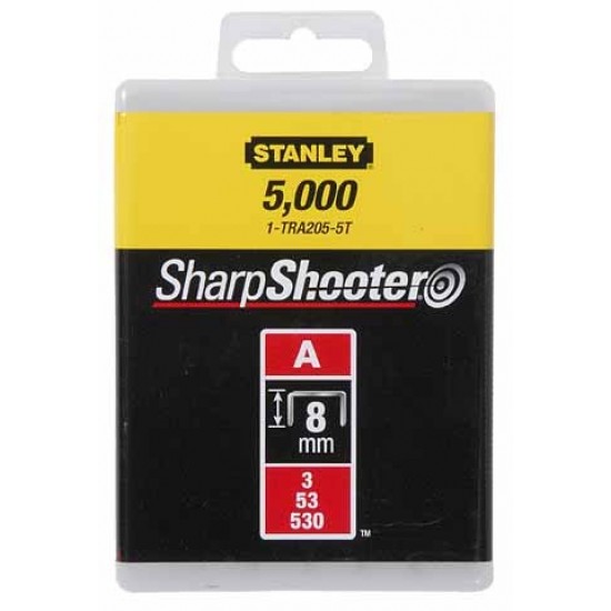  Stanley Tűzőkapocs "A" 8mm (3/53/530) 5000db (1-TRA205-5T) - szerszamdiler.hu