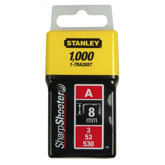  Stanley Tűzőkapocs "A" 8mm (3/53/530) 1000db (1-TRA205T) - szerszamdiler.hu