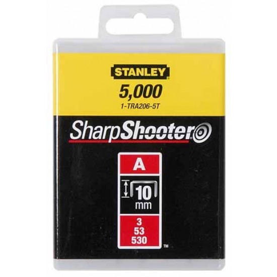  Stanley Tűzőkapocs "A" 10mm (3/53/530) 5000db (1-TRA206-5T) - szerszamdiler.hu