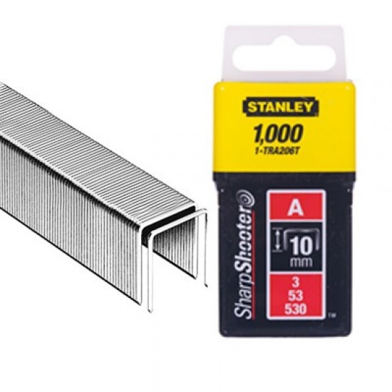  Stanley Tűzőkapocs "A" 10mm (3/53/530) 1000db (1-TRA206T) - szerszamdiler.hu