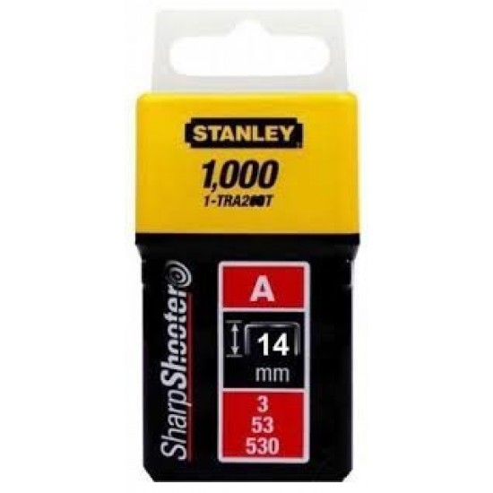  Stanley Tűzőkapocs "A" 14mm (3/53/530) 1000db (1-TRA209T) - szerszamdiler.hu