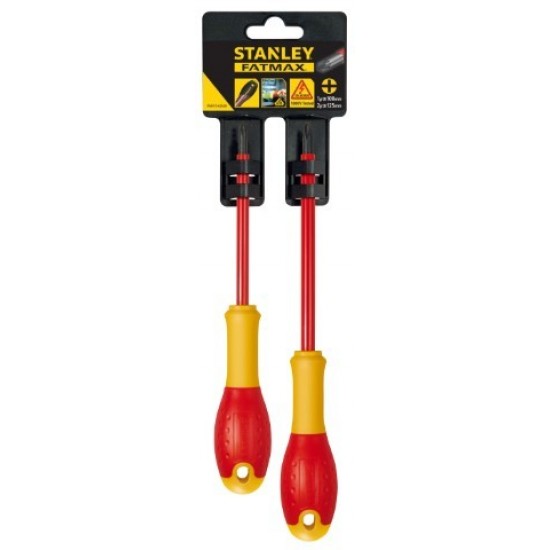  Stanley FatMax Borneo szigetelt csavarhúzó PH1x100, PH2x125mm (FMHT0-62648) - szerszamdiler.hu