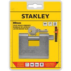 Stanley Páncélozott tömör sárgaréz lakat 80mm (S742-023)