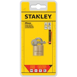 Stanley Sárgaréz lakat, normál kengyellel 25mm (S742-029)