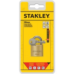 Stanley Sárgaréz lakat, normál kengyellel 30mm (S742-030)