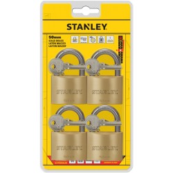 Stanley Sárgaréz lakat, normál kengyellel 50mm 4db (S742-039)