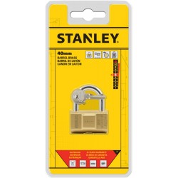 Stanley Hengeres tömör sárgaréz lakat, 40mm (S742-046)