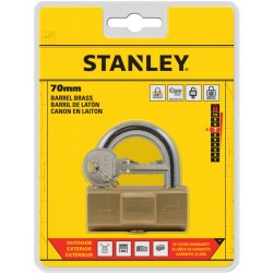 Stanley Hengeres tömör sárgaréz lakat, 70mm (S742-048)