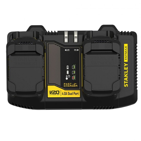  Stanley FatMax 18 volt-os két portos töltő (SFMCB24) - szerszamdiler.hu