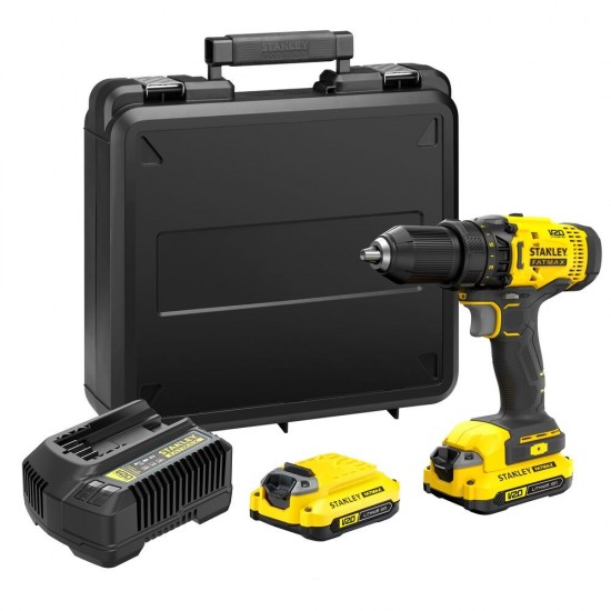  Stanley FatMax 18 volt-os v20 akkumulátoros fúrócsavarozó (SFMCD700C2K) - szerszamdiler.hu