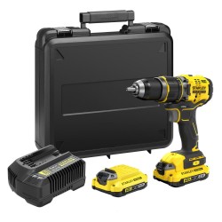 Stanley FatMax 18 volt-os v20 akkumulátoros ütvefúró/csavarozó kefe nélküli (SFMCD721D2K)