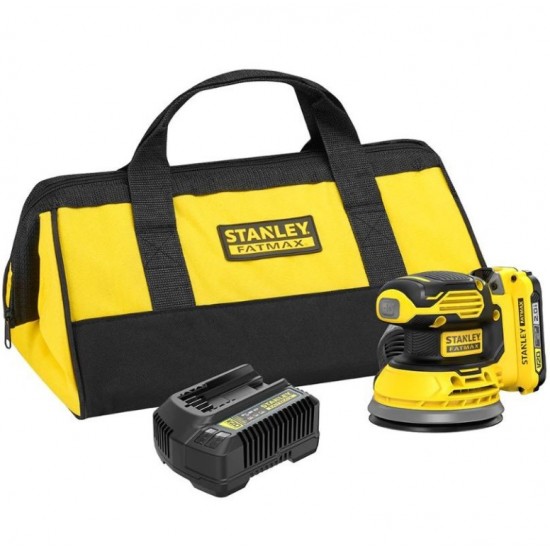  Stanley FatMax 18 volt-os V20 akkumulátoros excentercsiszoló (SFMCW220D1S).jpg - szerszamdiler.hu