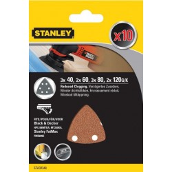 Stanley Delta csiszolópapír 10x 40 / 60 / 80 / 120g (STA32348)