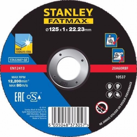  Stanley Fatmax inoxvágó tárcsa 125×1×22mm (STA32607) - szerszamdiler.hu