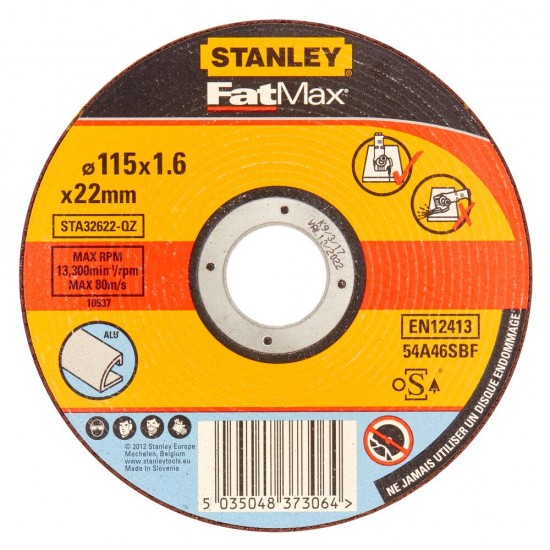  Stanley FatMax alumíniumvágó tárcsa 115×1,6×22mm (STA32622) - szerszamdiler.hu