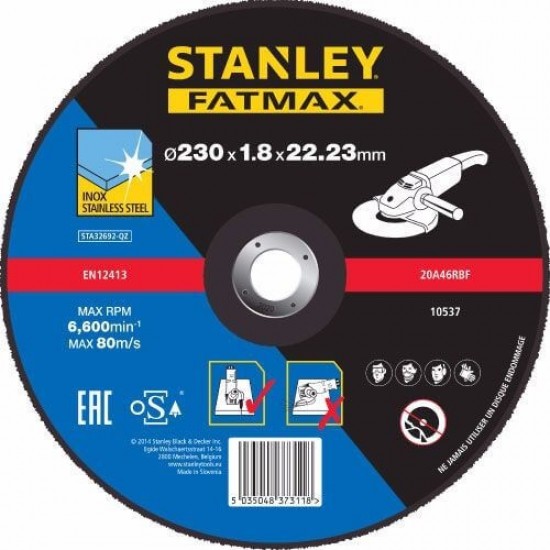  Stanley Fatmax inoxvágó tárcsa 230×1,8×22mm (STA32692) - szerszamdiler.hu