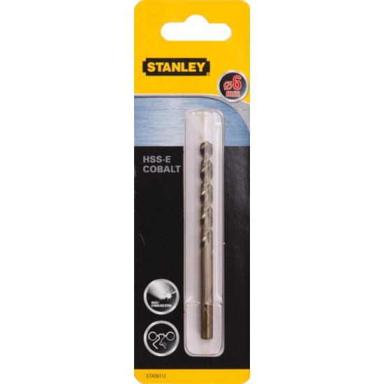  Stanley Kobalt fémfúrószár HSS-E 6mm (STA50112) - szerszamdiler.hu