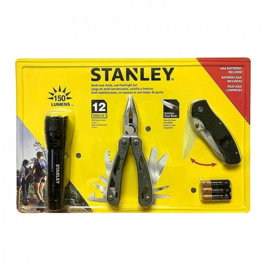  Stanley multitool szett, késsel, 150 lumenes elemlámpával (STHT81502-0) - szerszamdiler.hu