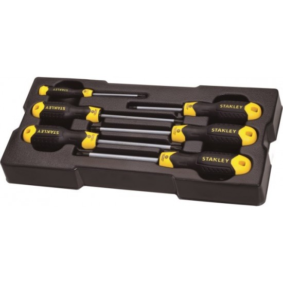  Stanley Transmodule rendszer 6 részes cushion grip Torx csavarhúzó készlet (STMT1-74182) - szerszamdiler.hu